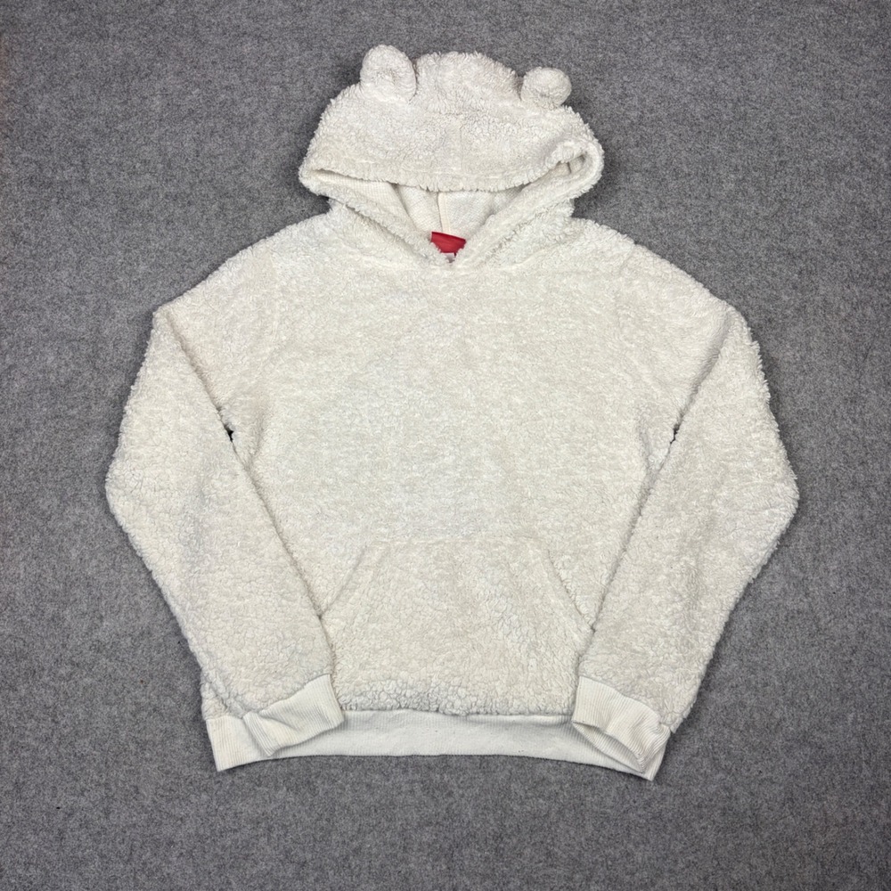 Wondershop Target Sherpa Hoodie Cream White Critter Ears Pullover Small
